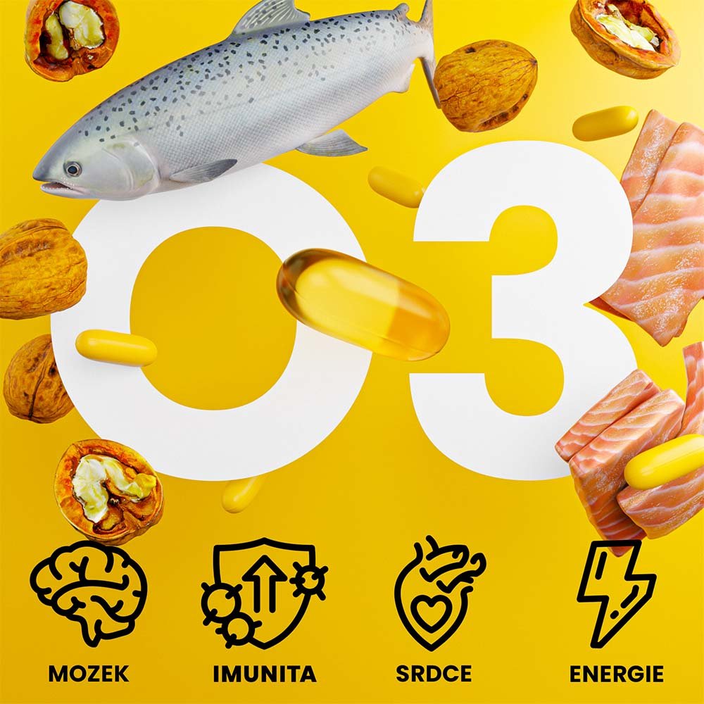 Zdroje omega-3, losos a tučné ryby, lněná a chia semínka, vlašské ořechy, rostlinné oleje