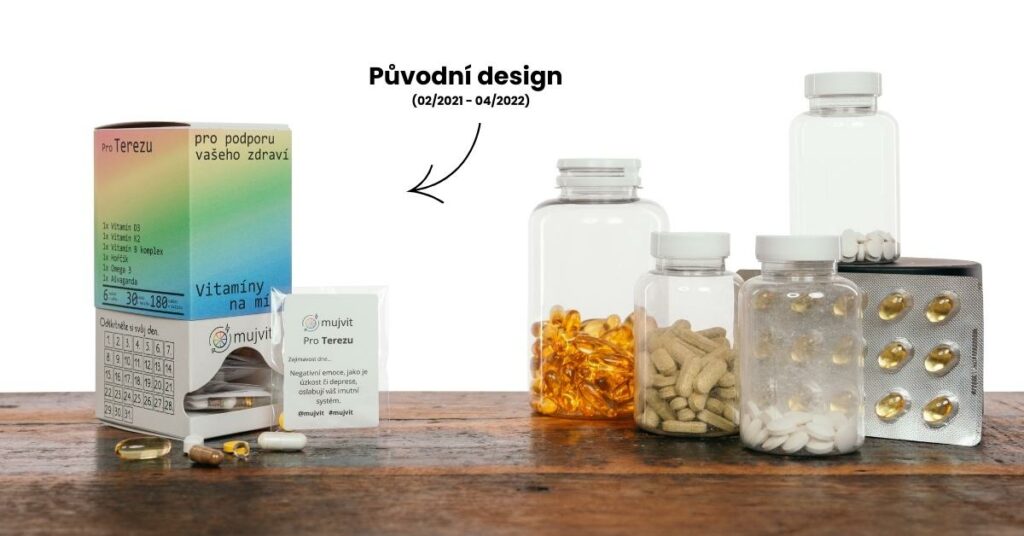 Původní design balíčku Mujvit z let 2021 až 2022