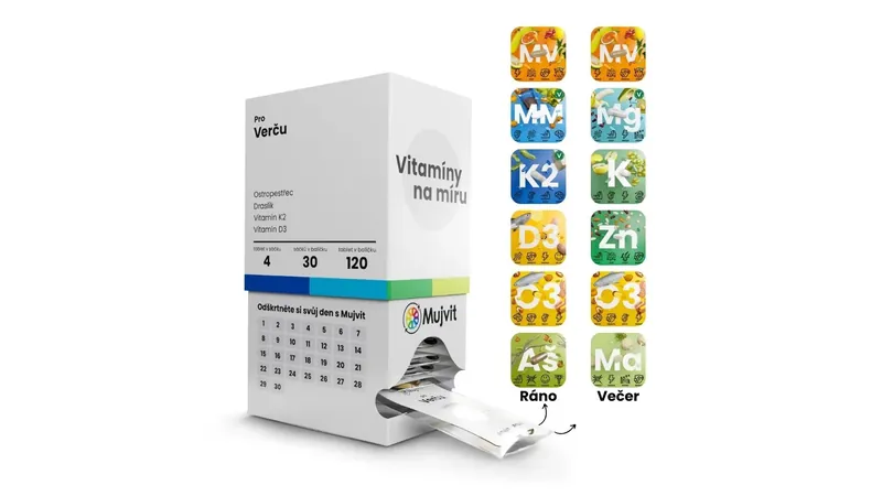 Vitamíny pro sportovce, balíček vitamínů a minerálů na míru zvýšené fyzické zátěži