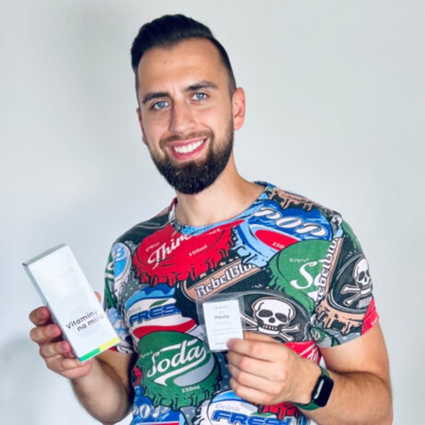 Pavel s balíčkem vitamínů Mujvit