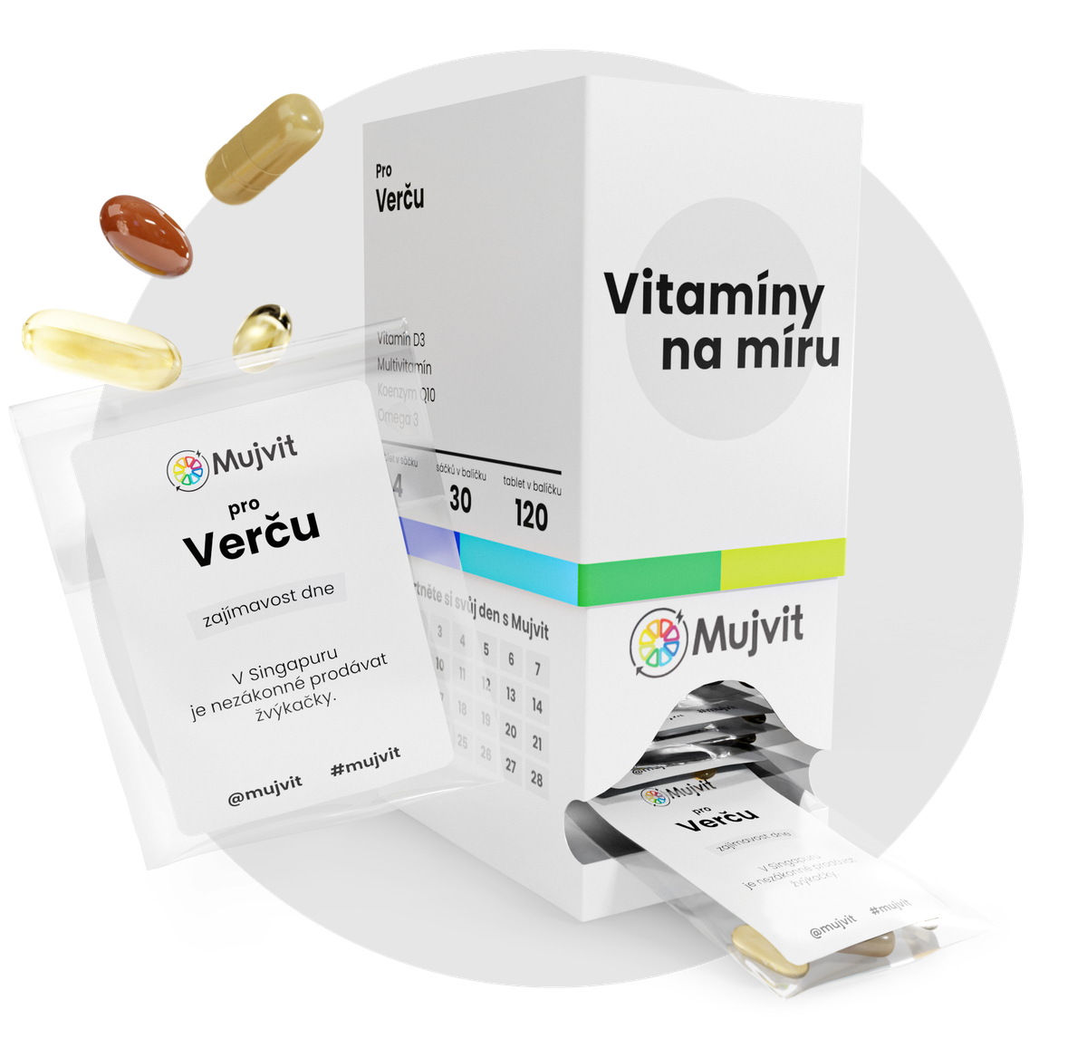 Balíček Vitamíny na míru Mujvit s krabičkou a denním sáčkem