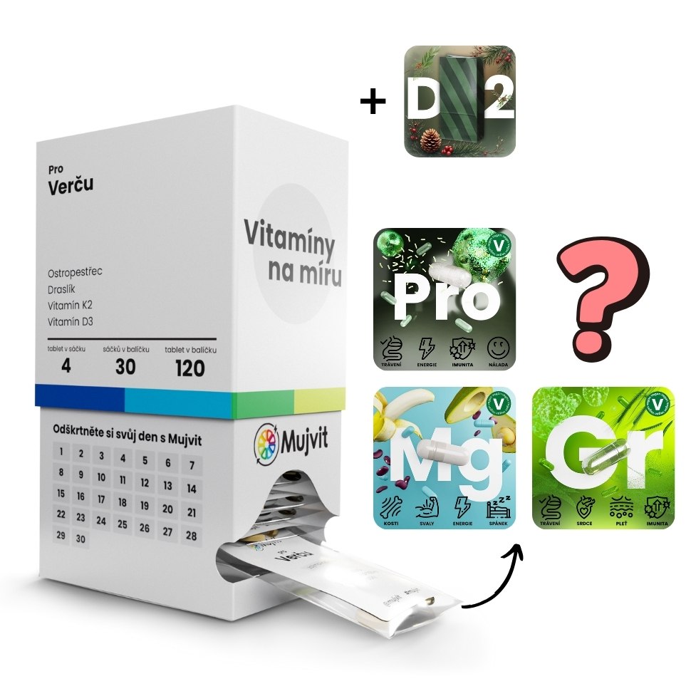 Vánoční mix vitamínů na míru Mujvit dle dotazníku