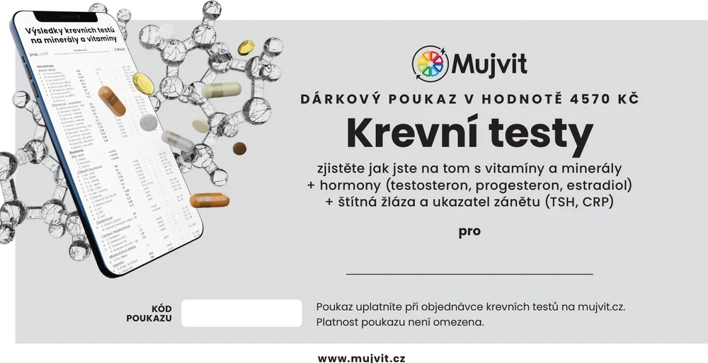 Dárkový poukaz na krevní testy v hodnotě 4 570 Kč