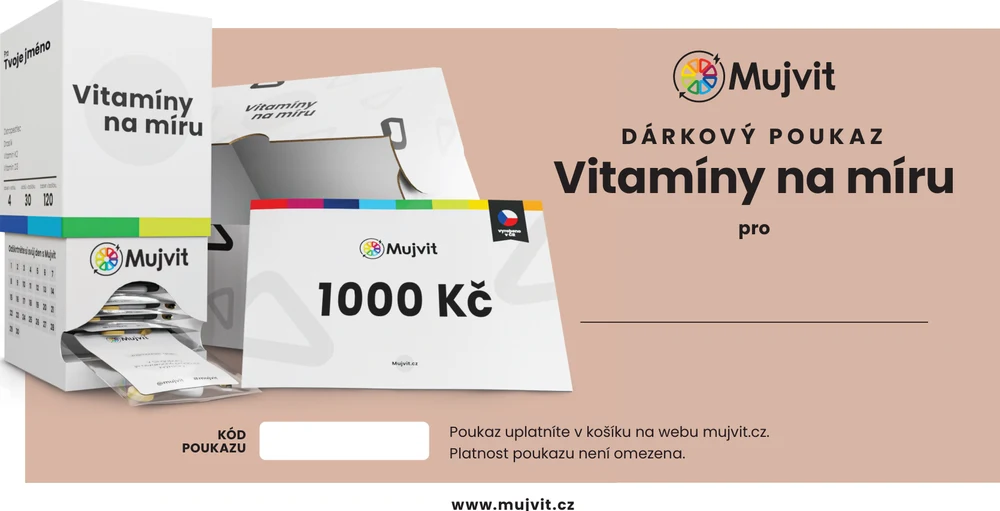 Dárkový poukaz na vitamíny na míru v hodnotě 1 000 Kč