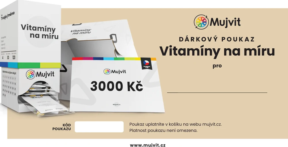 Dárkový poukaz na vitamíny na míru 3 000 Kč